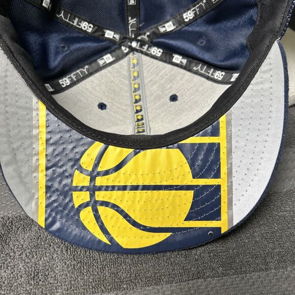 New Era 59Fifty Indiana Pacers Hat 7 3/4 Blue NBA On Court Collection NWT - Picture 6 of 10